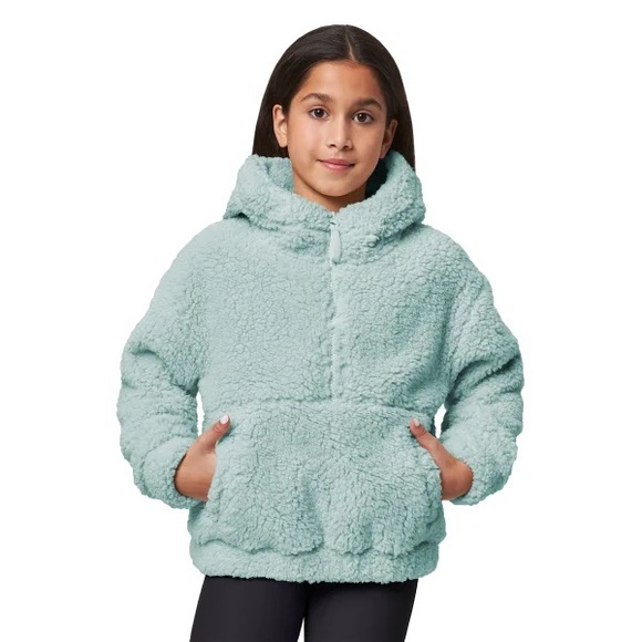 Mondetta Other - Mondetta Blue/Turquoise Sherpa Half Zip Hoodie Size M